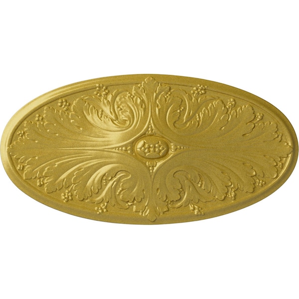 Ekena Millwork Madrid Ceiling Medallion, Hand-Painted Rich Gold, 24 3/4"W x 12 1/2"H x 1 3/4"P CM24X12MARGS - main